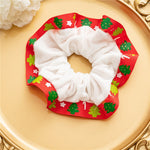 Load image into Gallery viewer, Christmas Velvet Reindeer Print Scrunchie N6K004