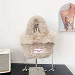 Load image into Gallery viewer, Faux Wool Tote Bag Women Plush Hand Carry S5P732