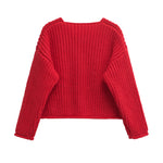 Load image into Gallery viewer, Round Neck Long Sleeve Knit Cardigan Women N5A575