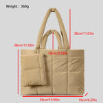 Load image into Gallery viewer, Diamond Quilted Puffer Tote Bag Women S5P807