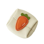 Load image into Gallery viewer, Top Grain Leather Carrot Coin Purse Mini Organizer N6G092
