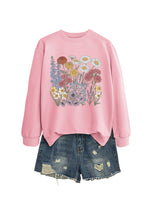 Load image into Gallery viewer, Floral Print Crewneck Sweatshirt Women Casual Loose N6H045