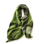 Load image into Gallery viewer, Check Print Faux Cashmere Wrap with Fringe M5A224