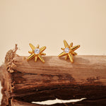 Load image into Gallery viewer, Octagram Zirconia Studs S925 Gold Plated S5P133