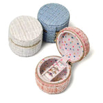 Load image into Gallery viewer, Round Travel Jewelry Box Anti Tarnish Organizer S5P867