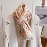 Load image into Gallery viewer, Small Floral Print Cashmere Like Scarf Women Warm M5A325