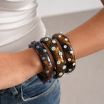 Load image into Gallery viewer, Womens Vintage Marbled Floral Resin Bracelet N6K149