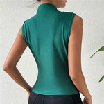Load image into Gallery viewer, Knit Stretch Draped Sleeveless Slim Fit Top Women N5A916