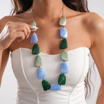 Load image into Gallery viewer, Womens Vintage Marbled Irregular Acrylic Necklace N6K184