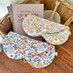 Load image into Gallery viewer, Vintage Floral Cotton Love Glasses Case Eyeglass Pouch N6F117