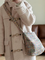 Load image into Gallery viewer, Colorful Knit Woven Shoulder Bag Women S5P707