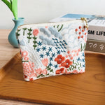 Load image into Gallery viewer, Handmade Embroidered Cotton Linen Square Pouch N6B109
