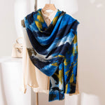 Load image into Gallery viewer, Leaf Pattern Faux Cashmere Wrap M5A219