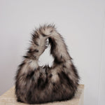 Load image into Gallery viewer, Faux Fur Y2K Leopard Underarm Purse Women S5P735