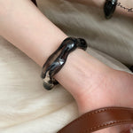 Load image into Gallery viewer, Acrylic Irregular Flower Geometric Open Cuff Bracelet N6F093
