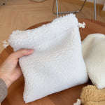 Load image into Gallery viewer, Solid Color Furry Drawstring Pouch Women S5P662