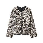 Load image into Gallery viewer, Animal Print Jacket Women Round Neck Long Sleeve N5A754