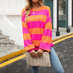 Load image into Gallery viewer, Striped Knit Sweater Women Loose Casual Oversized N5A911
