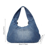 Load image into Gallery viewer, Women's Denim Shoulder Baguette Bag N6J194