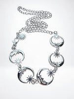 Load image into Gallery viewer, Star Moon Silver Metal Waist Chain Women N6C159