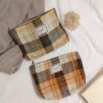 Load image into Gallery viewer, Brushed Grid Cotton Clutch Bag Women Multi Purpose S5P651