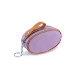 Load image into Gallery viewer, Genuine Leather Mini Coin Purse with Keychain N6E065