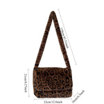 Load image into Gallery viewer, Women's Faux Fur Leopard Print Tote Bag N6J116