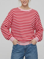Load image into Gallery viewer, Backless Color Block Stripe Oversized Knit Pullover N6G185