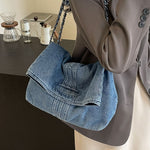Load image into Gallery viewer, Women's Large Canvas Chain Strap Tote Bag N6J193