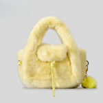 Load image into Gallery viewer, Faux Fur Handbag Women Pom Pom Shoulder Bag S5P796