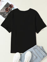 Load image into Gallery viewer, Twisted Rib V-Neck Relaxed T-Shirt Women N6B057
