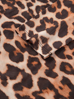 Load image into Gallery viewer, Leopard Print Fitted Long Sleeve Tee Women Brown N6B084