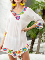 Load image into Gallery viewer, Crochet Lace Kimono Beach Cover Up Women N6D200