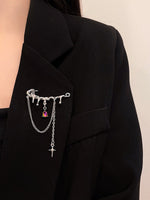 Load image into Gallery viewer, Liquid Fringe Brooch Women Office Chain Pin N6B019