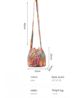 Load image into Gallery viewer, Bohemian Canvas Bucket Shoulder Bag Women N6C305