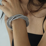 Load image into Gallery viewer, Quadruple Strand Cuff Titanium Steel 18K Plated S5P089