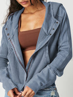 Load image into Gallery viewer, Quilted Hoodie Jacket Loungewear Cropped Knit Top N6A184