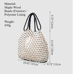 Load image into Gallery viewer, Handwoven Maple Bead Large Woven Bag Women S5P970