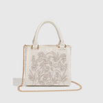 Load image into Gallery viewer, Vintage Silk Pearl Chain Clutch Bag with Embroidery N6E030