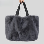 Load image into Gallery viewer, Faux Mink Tote Bag Women Large Shoulder Handbag S5P810