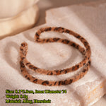 Load image into Gallery viewer, Leopard Flocked Leather Bangle Geometric Open Alloy S5P255