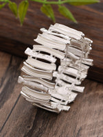 Load image into Gallery viewer, Enamel Exaggerated Geometric Stretch Bangle Women N6C217