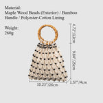 Load image into Gallery viewer, Handwoven Maple Bead Bamboo Hdl Woven Bag Women S5P965