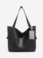Load image into Gallery viewer, Classic Vintage Stitching Detail PU Leather Tote Bag N6C047