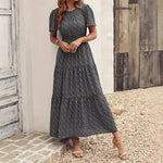 Load image into Gallery viewer, Multi Ruffle Sleeve Long Floral Smock Dress Women N5A972