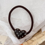 Load image into Gallery viewer, Polka Dot Heart Hair Tie Retro N6F072