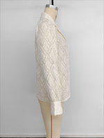 Load image into Gallery viewer, Single Button Blazer Collar Jacquard Shirt Women N6B050