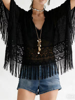 Load image into Gallery viewer, Fringe Beach Cover Up Tunic Women N6F250