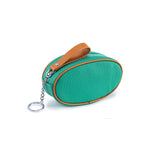 Load image into Gallery viewer, Genuine Leather Mini Coin Purse with Keychain N6E065