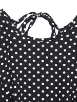 Load image into Gallery viewer, Retro Polka Dot Backless Tie Waist Midi Dress N6E167